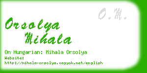 orsolya mihala business card